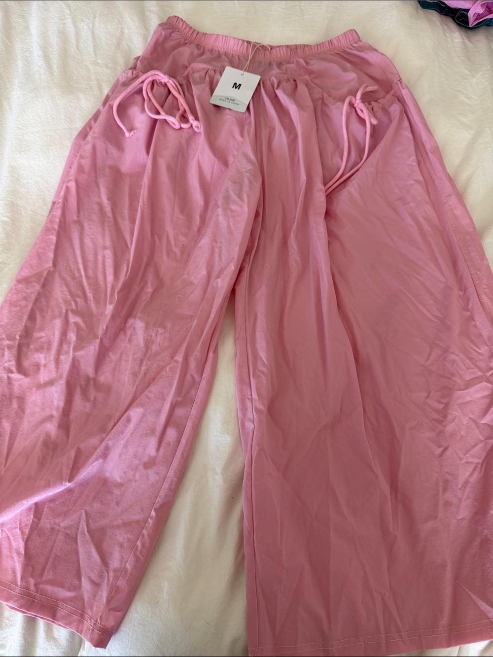 Tanming Pink Wide-Leg Utility Pants
